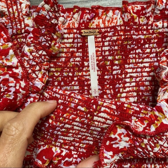 Free People Thalia Top Cinched Cropped sz S - Picture 3 of 6